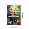 thumbnail image 4 of JOOCAR Linen Garden Flag with Colorful Birds and Butterflies for Spring Summer Home Outdoor Garden Yard Door Decor 12x18 inch, 4 of 5