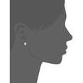 thumbnail image 3 of 10K Rose Gold Classic Solitaire Stud Earrings, Oval Shape, 7x5mm in Genuine Aquamarine, Friction Back, 3 of 3