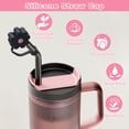 thumbnail image 6 of AGCAN Straw Cover for Stanley Cup, 8Pcs Dust-Proof Silicone Straw Topper Compatible with Stanley 30oz & 40oz Tumblers, Reusable Straw Caps for Tumblers, Black, Pink, 6 of 8