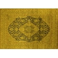 thumbnail image 1 of Ahgly Company Machine Washable Indoor Rectangle Oriental Yellow Industrial Area Rugs, 8' x 12', 1 of 4