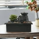 thumbnail image 3 of Fuente Zen de mesa Fuente de agua interior con luces decorativas LED | Cascada de escritorio Calm Ambient | Decoración de piedra para oficina, dormitorio, guardería | USB/Alimentado por batería |, 3 of 5
