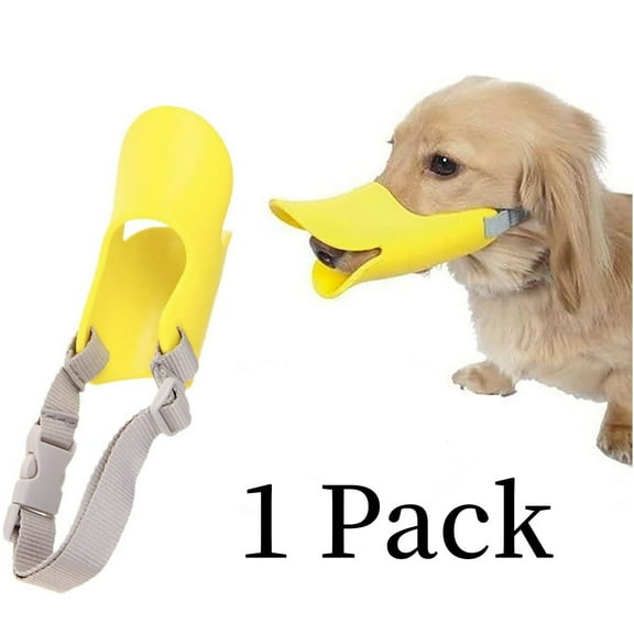 LQQBOX 1 Pack Cute Dog Muzzle Dog Mouth Cover Duckbill Cover Dog Face Mask Anti-Biting Barking Chewing Water Drinkable Dog Muzzle for Small Medium Dogs Teddy Puppy Dogs