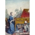 thumbnail image 2 of Louis Carrogis Carmontelle 11x14 Black Ornate Wood Framed Double Matted Museum Art Print Titled: Miss Desgots, from Saint Domingue, with Her Negro Laurent (1766), 2 of 5
