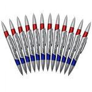Moon Products Swirl Ink Pens, Red/Blue Combo, Pack of 12