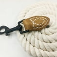 thumbnail image 2 of Heavy Duty Clasp Dog Leash - Strong Rope, Braided Cotton, Leather Handle, 2 of 5