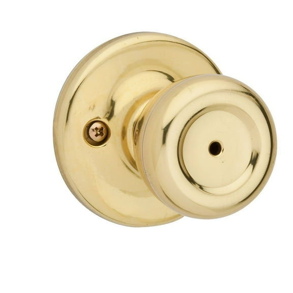Kwikset 300M 3 CP Mobile Home Bed/Bath Knob, Polished Brass