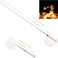 thumbnail image 4 of Palitos para asar malvaviscos, paquete de 12 brochetas telescópicas extensibles de 32 pulgadas para malvaviscos y tenedores para perros calientes con mango de madera, bolsa de almacenamiento para fogata, barbacoa, patio trasero JM, 4 of 5