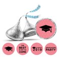thumbnail image 1 of Darling Souvenir Candy 190 Pcs Graduation Theme Stickers DIY Chocolate Labels-Pink Salmon, 1 of 2