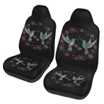 KAKALAD Flowers And Hummingbird 05 Car Accessories Seat Covers Set Vehicle Seat Covers Universal Front Seats Protector 2 Pcs