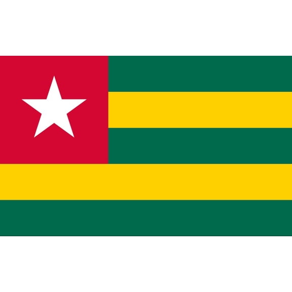 Togo Flag Decal Sticker - 6 inches wide