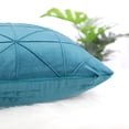 thumbnail image 5 of PiccoCasa 1 Pcs Velvet Throw Pillow Cover Cushion Cases Teal Blue 16"x16", 5 of 8