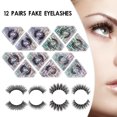 thumbnail image 2 of 12 pares de pestañas postizas naturales hechas a mano cómodas de visón de 4 esti maquillaje femenino, bricolaje suave y tenu G002 Sunnimix Pestañas postizas, 2 of 8