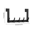 thumbnail image 3 of Over The Door Hooks 5 Hook Heavy Duty Steel Hanger for Coats Towels Hats Backpacks, Rust Resistant Scratch Free Space Saving Door Organizer, No Drill Installation, Black, 3 of 6