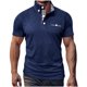 thumbnail image 1 of Mens Casual Manga Corta Botón Abajo Camisas Red Empalme Solapa Camiseta Superior, Poliéster Ligero para el Invierno, 1 of 1