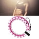 thumbnail image 4 of Aro de fitness ponderado para adultos, aro de ejercicio inteligente, masaje circular ajustable 2 en 1 con equipo de fitness de 24 nudos desmontables Rosado Macarena Aro ponderado inteligente, 4 of 8