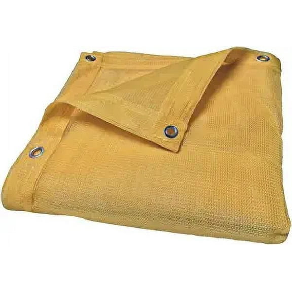 12' x 16' Shade Net Shade Tarp Construction Fence Tarp Dust and Wind Tarp Canopy Shade Tan (Multipurpose Tarps)