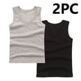thumbnail image 4 of GERsome 2 Pack Unisex Kids Tank Tops, Boys and Girls Soft Cotton Tank Tops Sleeveless Undershirts Tees Solid Color Round Neck Shirts, Sizes 2-14 Years, 4 of 4