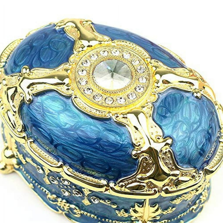 ROSIKING Embossed Metal Music Box - Wind-Up Mini Musical Box Plays Howl's Moving Castle Theme