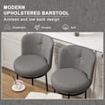 thumbnail image 6 of MultiHaven 25.8" Upholstered Swivel Bar Stool Set of 4,Counter Height Chair with Ergonomic Footrest for Kitchen Island - Mid Grey Fabric, 6 of 11