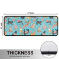thumbnail image 5 of Cat and Flower Blue Pattern Anti Fatigue Kitchen Rugs Set Of 2, Non Slip Washable Decorative Floor Mats for Sink Laundry and Home Use, 17"x47", 5 of 5