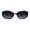 Purple Floral Black, variant on SA106 Womens Classy 90s Fashion Narrow Oval Plastic Sunglasses Black Tortoise Smoke