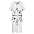 thumbnail image 3 of Papa Legba Voodoo Veve Loose Pocket Dress Women long dress Woman's evening dress, 3 of 6