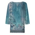 thumbnail image 5 of Icvfdpl T-Shirts pour Femmes Jacquard Décontracté Manches Courtes Blouse Usage Quotidien Mode TG, 5 of 5