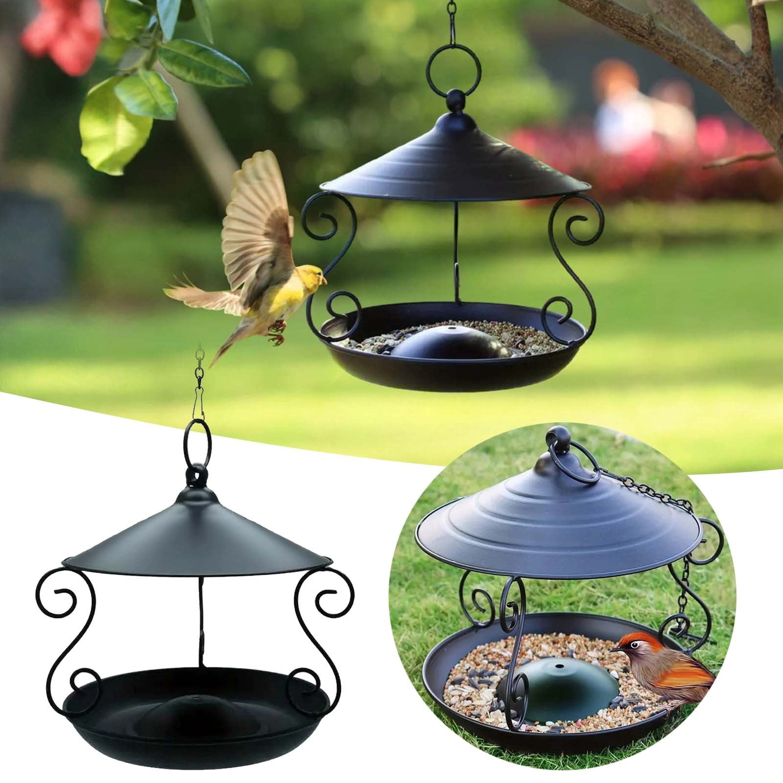 Clearance!Home Decor European Style Bird Feeder Hand Painted Hanging Garden For Outdoor Yard Patio Feeding Station,Bird Feeders