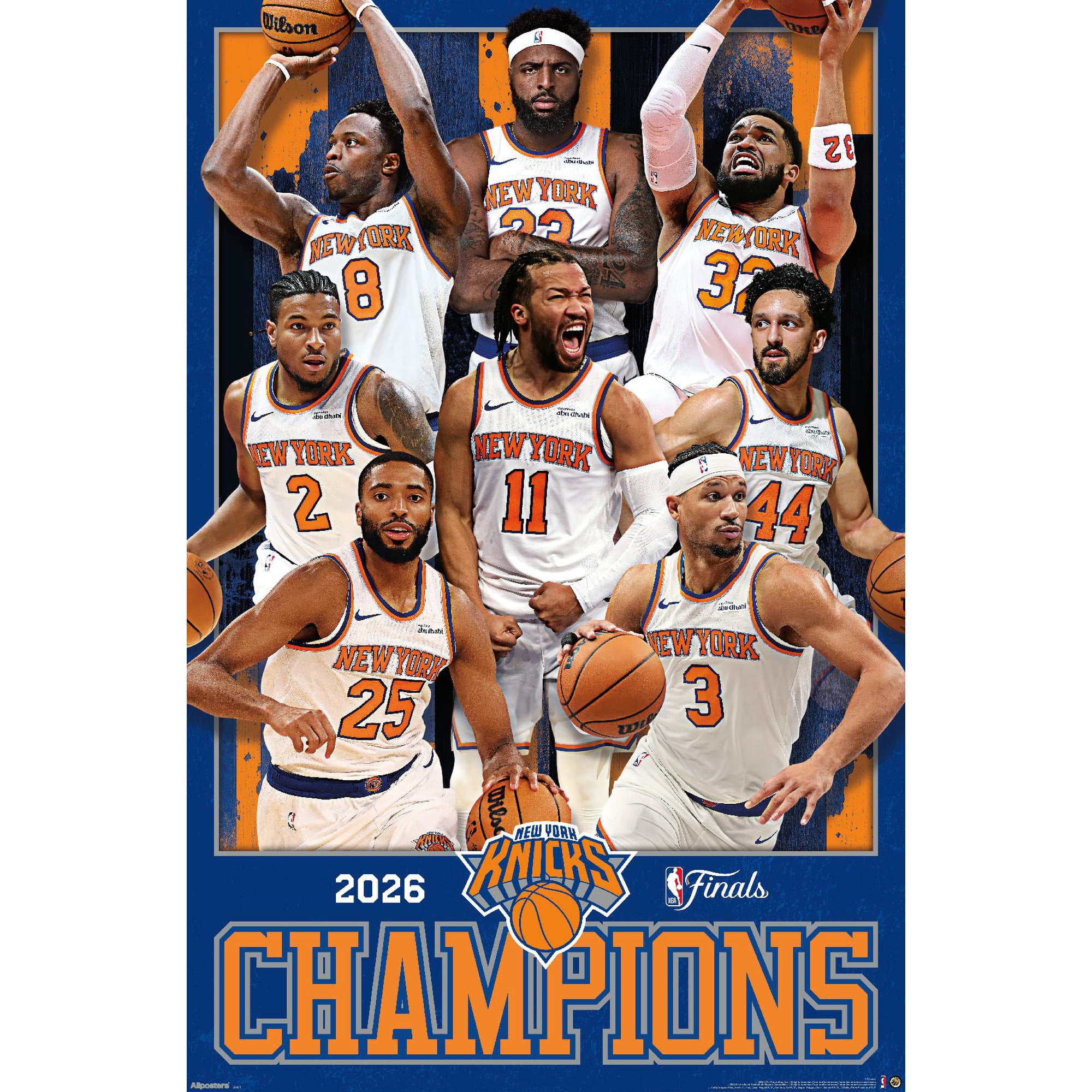 NBA New York Knicks - 2026 NBA Finals Champions Wall Poster, 22.375" x 34"