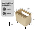 thumbnail image 2 of Bathroom Vanity, 30 Inch Bathroom Vanity without Sink, Light Oak Vanity With Sink,Mdf Bathroom Vanity Set, Bath & Faucets Bathroom Vanities, 2 of 5