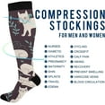 thumbnail image 4 of GZHJMY Cute Cats 20-30mmHg Compression Socks for Men & Women, Knee High Stockings for Running, Sport, Hiking & Travel, 4 of 7