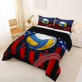 thumbnail image 2 of Manfei Volleyball Us Flag Full Size Comforter Sets,Retro Sport Games Bedding Comforter Set,Blue Yellow,Black Reversible,3pcs,1 Comforter and 2 Pillowcases, 2 of 7