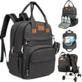 thumbnail image 1 of Diaper Bag Backpack - Large Baby Diaper Bag with Changing Pad, Baby Boy, Girl, Travel Backpack for Mom and Dad, Waterproof, Multi Function Durable (Charcoal), 1 of 8