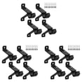 thumbnail image 1 of 12X Curtain Rod Bracket, Adjustable Heavy Duty Curtain Rod Holders, Black Curtain Rods Hooks Hangers, 1 of 1