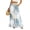 Blue_#08, variant on Sewkxo Women’s Plaid Wide Leg Pants Flared Leg Baggy Drawstring Ruffle Palazzo Pants with Pockets,Camel L