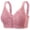 Watermelon Red, variant on Alun Daisy Front Snap Bras for Older Women Plus Size Sides Support Push up Full Coverage Bralettes for Senior Soft Thin Cup No Underwire Comfortable T-Shirt Bra Watermelon Red 46