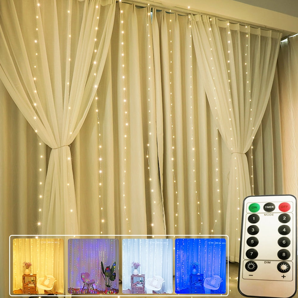 Details about   CHRISTMAS LED Fairy Lights Garland Curtain Lamp REMOTE Control USB String Light 