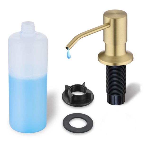 Built in Soap Dispenser for Kitchen Sink, Stainless Steel Brushed