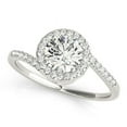 thumbnail image 1 of 14 Carats Or Blanc Conception Contournement Diamant Rond Bague Engmt 5/8 cttw SZ 3.5, 1 of 4