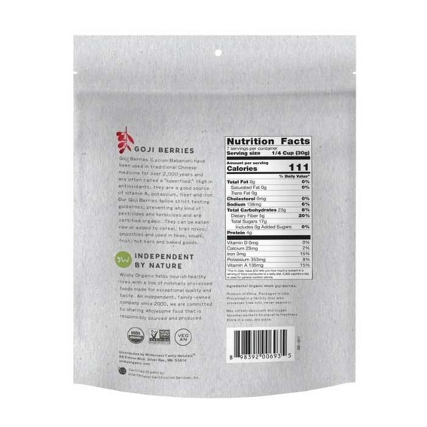 Wildly Organic 235184 Dehydrated Goji Berries 8 oz.