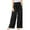 BJUTIR189-Black, variant on Girls Wide Leg Pants High Elastic Smocked Waist Casual Flowy Cute Flexible Fit Brick Red Trousers Size 7-8 Years