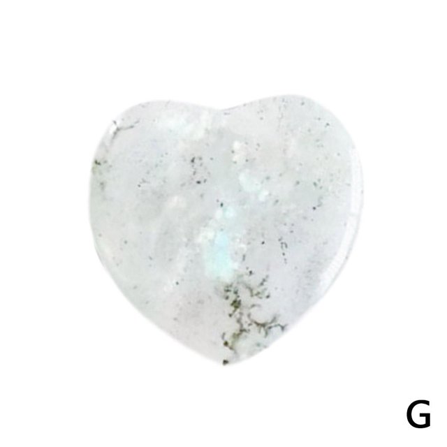 Heart-shaped Natural Quartz Pocket Palm Healing Gemstone Crystal Decor R3Q2