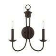 thumbnail image 2 of Livex Lighting Estate 2-Light Contemporary Metal Wall Sconce in Bronze, 2 of 9