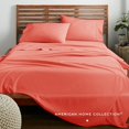 thumbnail image 2 of HTOOQ 4 Piece Bedding Sheets & Pillowcases Set HTOOQ 16 Inches Deep Pocket HTOOQ Double Brushed Microfiber for Extra Soft HTOOQ Wrinkle Resistant HTOOQ Easy Care (Twin, Peach), 2 of 9