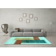 thumbnail image 3 of Ahgly Company Indoor Round Abstract Light Blue Contemporary Area Rugs, 6' Round, 3 of 4