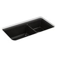 thumbnail image 2 of Kohler 8204-CM3 33.5 in. Undermount Double Bowl Kitchen Sink - Matte Taupe, 2 of 2