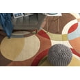 thumbnail image 5 of Hauteloom Tilbury Wool Living Room, Bedroom Area Rug - Modern - Brown, Purple, Red - 6' x 9'-Kidney, 5 of 9