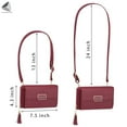 thumbnail image 2 of PULLIMORE Small Crossbody Bag for Women PU Leather Cell Phone Shoulder Purse Handbag with Card Slots (Red), 2 of 9
