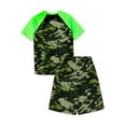 thumbnail image 4 of Wonder Nation Short Sleeve Crew Neck Camo Print Solid Pajamas (Little Boys Husky) 2 Piece Set, 4 of 4