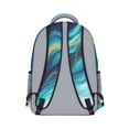 thumbnail image 3 of Teal Gold Marble Backpack for School,Cute School Bag,Schoolbag with Adjustable Shoulder Straps & Padded Back,15.3"x11"x6.7", 3 of 6